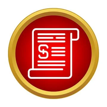 White legal document scroll with paragraph symbol icon Stock Illustration