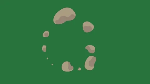 With white the letter c circles flower some rocks an image of cloud Stock Footage 335979060