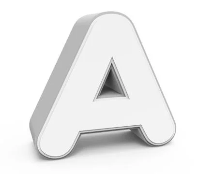 White letter A Illustrazione stock