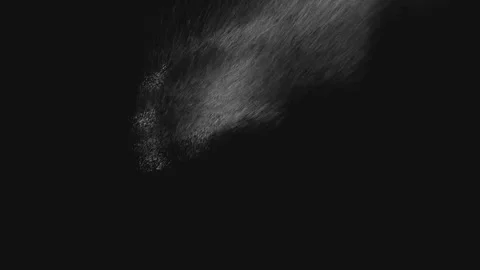 White letter m inside a circle with a motion blur effect on a dark background Video stock 343576841