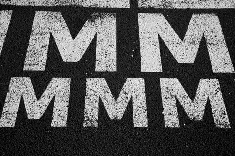 White letter m Stock Photos
