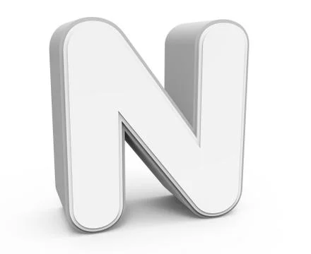 White letter N Stock Illustration