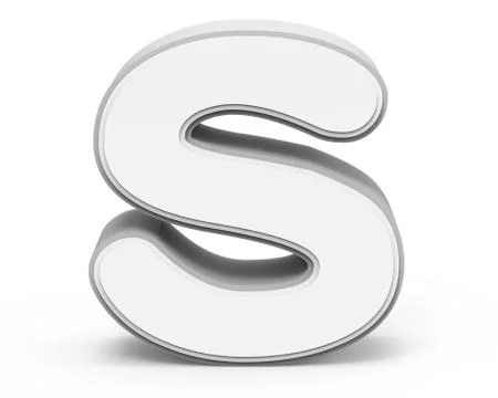 White letter S Stock Illustration
