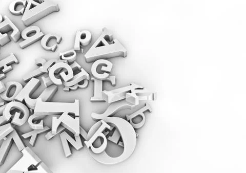 White letters Stock-Illustration