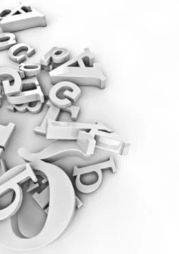 White letters Illustrazione stock
