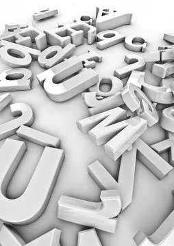 White letters Illustrazione stock