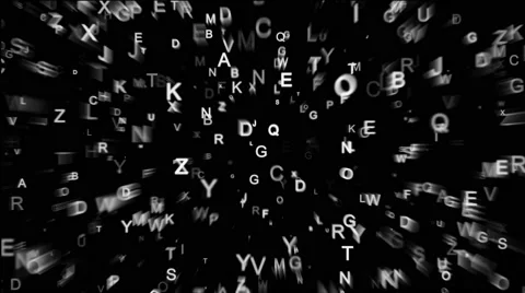 White Letters Moving Back And Forth On Black Background With Echo Effect. Stock Footage 66543466