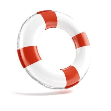 White lifebuoy isolated 库存插图