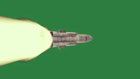White light and rocket is flying through the air Видео 337029219