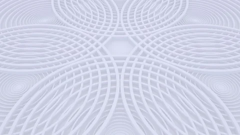 White light architectural background, circles animation, concentric shapes Stock Footage 129977890