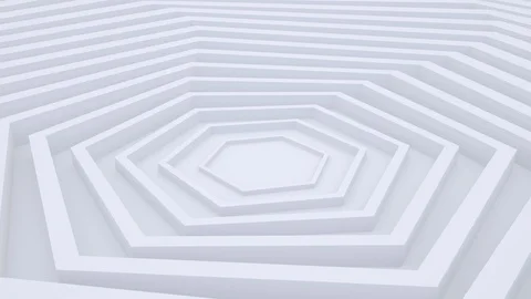 White light architectural background, hexagon animation, honeycomb shapes Stock Footage 129977863