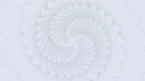 White light architectural background, spiral animation, twisted shapes Stock Footage 129977947