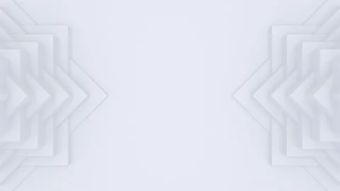 White light background, architectural futuristic construction, 3d motion design Video stock 130662686