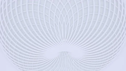 White light background, architectural futuristic construction, 3d motion design Stock Footage 130671507