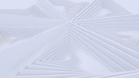 White light background, architectural futuristic construction, 3d motion design Stock Footage 130671512