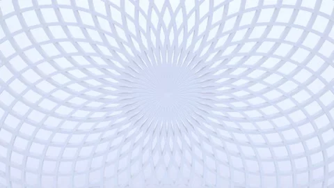 White light background, architectural futuristic construction, 3d motion design Stock Footage 130671517