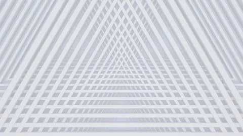 White light background, architectural futuristic construction, 3d motion design Stock Footage 130671520