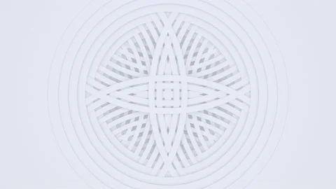 White light background, architectural futuristic construction, 3d motion design Stock Footage 130671527