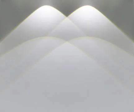 White light beam shines on the wall Stock Illustration