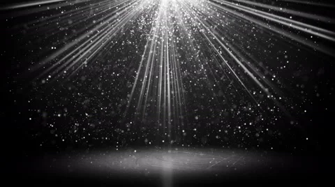 White light beams and particles on black loopable background 4k (4096x2304) Stock Footage