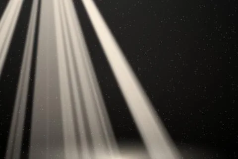 White Light Beams on a Dark Abstract Background Stock Illustration
