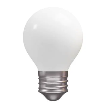 White light bulb clipping path, 3D rendering Stock Illustration