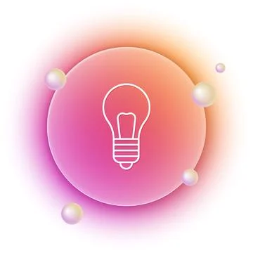 White Light bulb with concept of idea icon isolated on white background. En.. イラスト素材