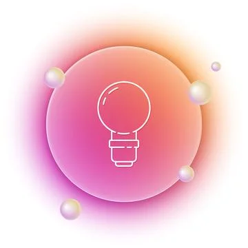 White Light bulb with concept of idea icon isolated on white background. En.. イラスト素材