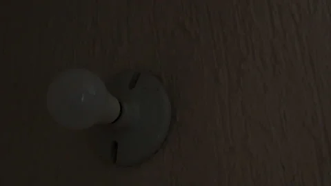 White light bulb constantly turns on and off at different speeds Video stock 132526517