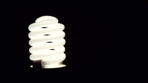 White light bulb glowing Video stock 67615172