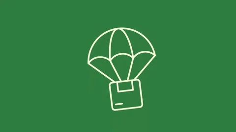 A white light bulb on green background and with outline of an image hot air Stock-Footage 335696449