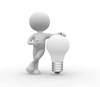 White light bulb Stock Illustration