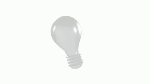 White light bulb isolated on white background 스톡 동영상 304211636