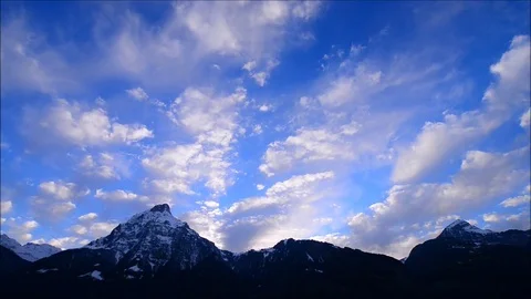 White light clouds flew across the sky. Stock Footage 74183498