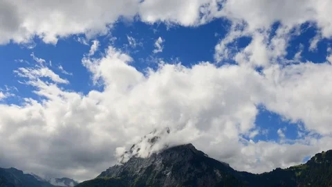 White light clouds flew across the sky. Stock Footage 74183613