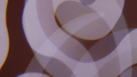 White light design on wall slow Video stock 97816662
