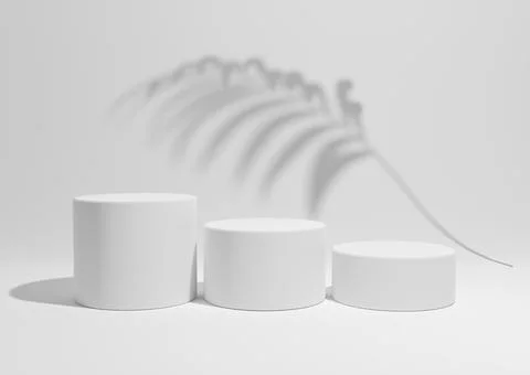 White, light gray, black and white ,3D render of a simple, minimal product di Stock Illustration