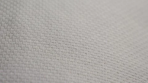 White light gray linen fabric fabric, textile, material, close up, macro Stock Footage 309556970