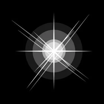 White light lens flare effect graphic element Stock Illustration