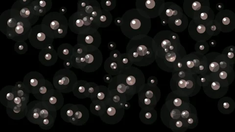 White light orbs floating on black background overlay 4K Vídeos de archivo 336513360
