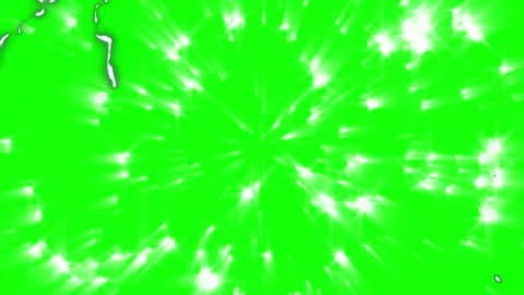 White light particles moving on green screen Video stock 340748625