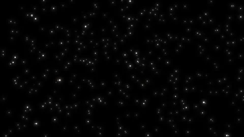 White light particles moving rapidly in the dark Stockbeeldmateriaal 315193072