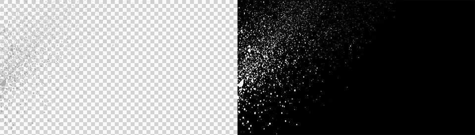 White light particles overlay isolated on a transparent background Ilustração Stock