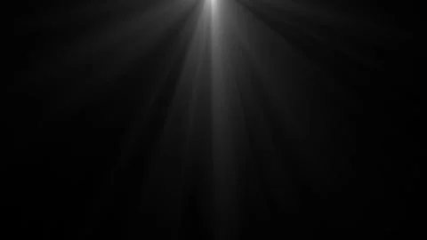 White light rays on black background. Heaven light animation. Dynamic light Stock Footage 296627397