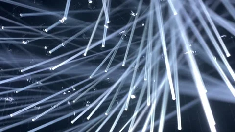 White light rays in dark space Stock Footage 201459327