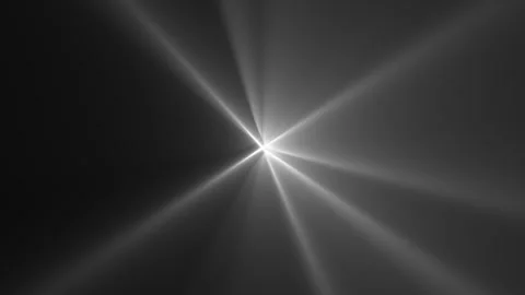 White Light Rays Lens Flare on Black Background, Radial Energy Beams, Abstract 動画素材 316969348