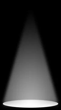 White light sources on black stage for presentation concept Illustrazione stock