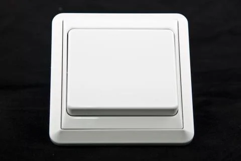 White light switch on the black background Stock Photos