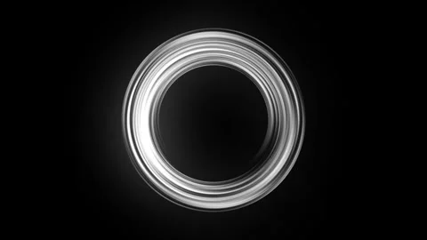 White light trail circle. Endless circular pattern. Empty space for text for Stock Footage 293148271