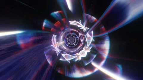 White Light Tunnel VJ Loop Stock Footage 329982046